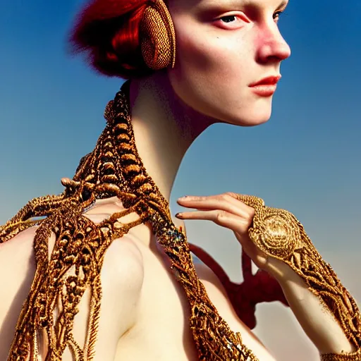Image similar to photographic portrait of a stunningly beautiful renaissance female at burning man festival, contemporary fashion shoot, by edward robert hughes, annie leibovitz and steve mccurry, david lazar, jimmy nelsson, breathtaking, 8 k resolution, extremely detailed, beautiful, establishing shot, artistic, hyperrealistic, beautiful face, octane render