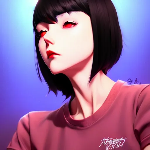 Prompt: a beautiful slim outgoing psychotic nerd girl hates you, art by ilya kuvshinov and lois van baarle and ross tran and range murata and artgerm and andy warhol, norman rockwell, digital art, highly detailed, profile picture, intricate, sharp focus, mystical trending on artstation hq, deviantart, pinterest, unreal engine 5, 4 k uhd image