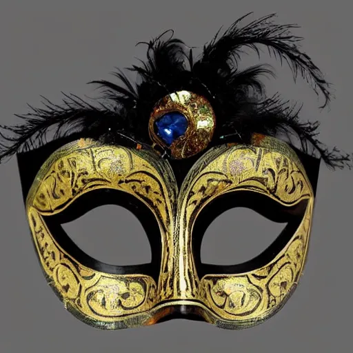 Prompt: venetian masquerade mask, symmetry, reflecting flower