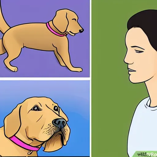 Prompt: wikihow, how to turn yourself into a dog, illustration