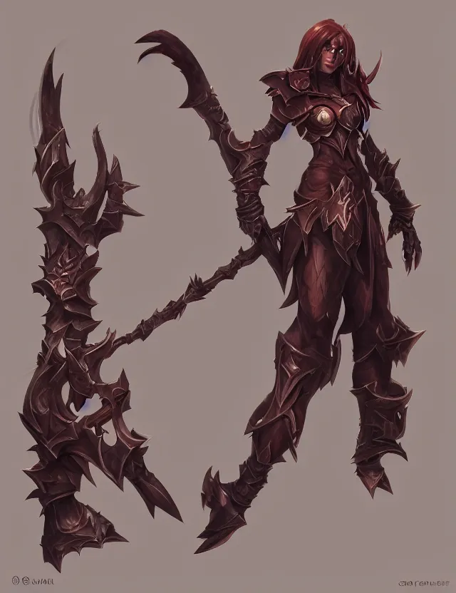 Image similar to the chara design for next slayer playable in league of legend who will fight with a scythe with intricate detail, dynamic lighting, cinematic lighting, by riot august, geoff goodman and artgerm, concept art, featured on artstation, ultrawide angle