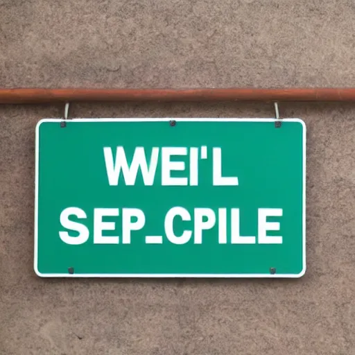 Image similar to a sign saying spell check