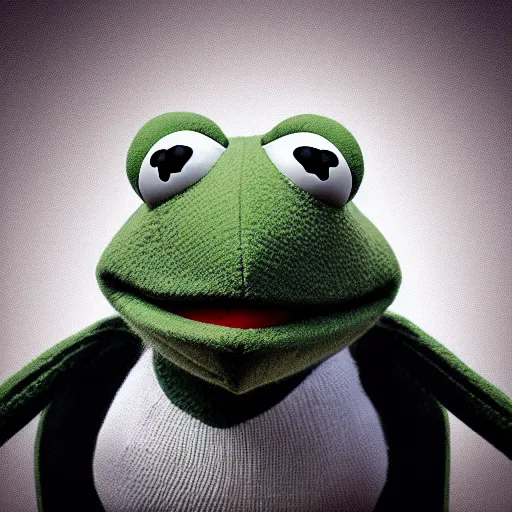 Prompt: “Kermit the Frog as president of the United States, photo journalism unreal 4k”
