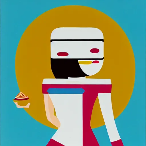 Image similar to taco girl. giclee print by shag ( josh agle ).