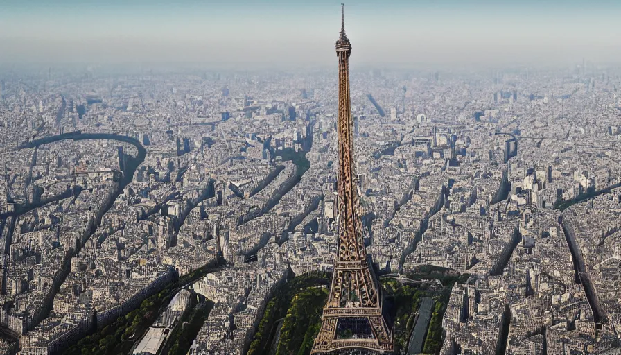 Image similar to olympic games around eiffel tower, wide view, hyperdetailed, artstation, cgsociety, 8 k