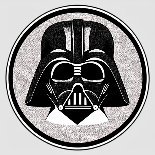 Image similar to symmetrical die cut sticker, darth vader