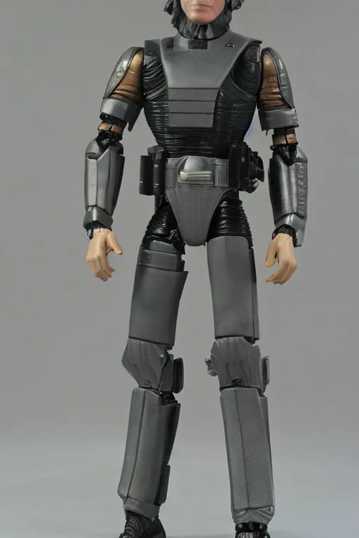 Image similar to 8 k high definition, 1 9 8 0, kenner style action figure, full body, highly detailed, science fiction, photorealistic