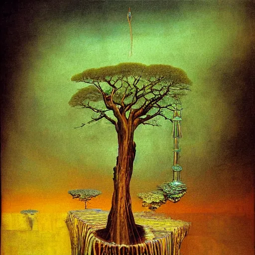 Image similar to 1 9 7 0's hovering psychedlic country height retriever liquor cedar tree copper, by benoit b. mandelbrot and beksinski and albrecht durer, smooth, detailed painting, abstract