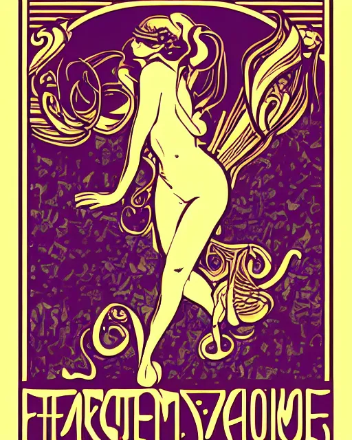 Image similar to art nouveau concert poster, 8 0 s, techno, house music