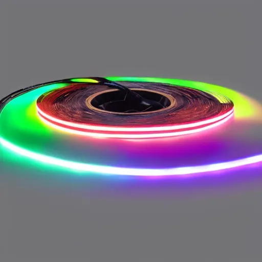 Image similar to cob led tape, colourful, product render, 8 k, ledspace, ultraleds, unreal engine,