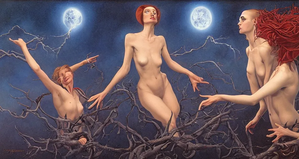 Image similar to the two complementary forces that make up all aspects and phenomena of life, by Gerald Brom,