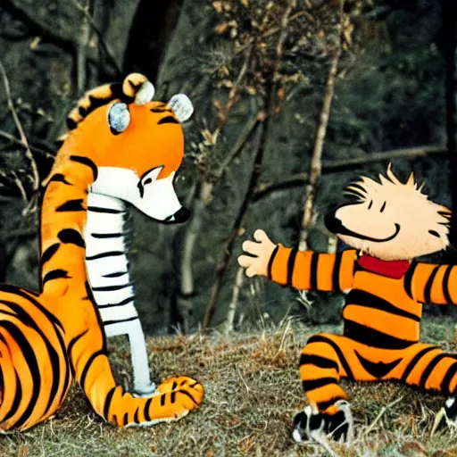 Image similar to photo of Calvin and Hobbes