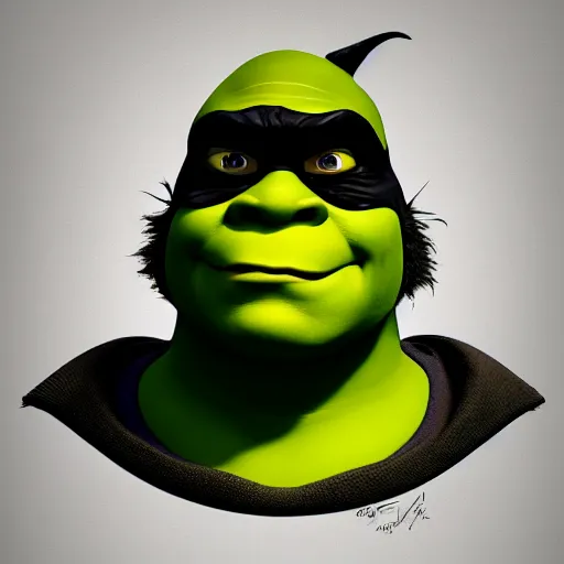 Image similar to shrek is batman, hyperdetailed, artstation, cgsociety, 8 k