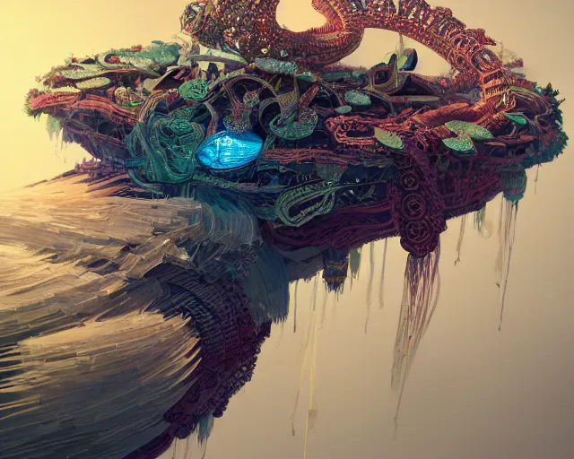 Image similar to seamstress of the kulu guild, intricate abstract. intricate artwork, by tooth wu, wlop, beeple, dan mumford. concept art, octane render, trending on artstation, greg rutkowski very coherent symmetrical artwork. cinematic, key art, hyper realism, high detail, octane render, 8 k, iridescent accents