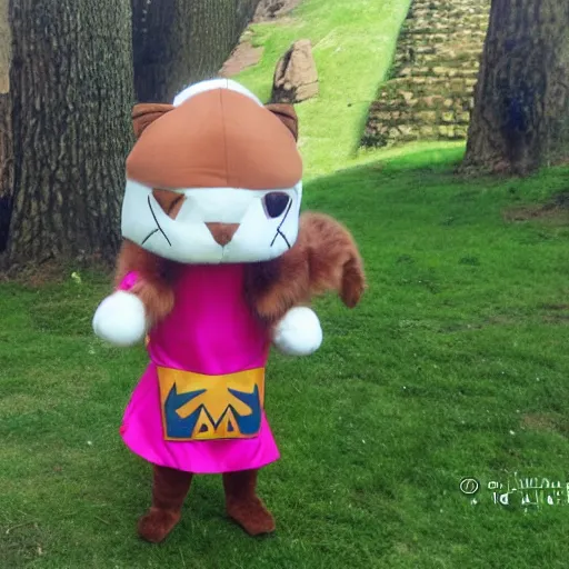 Prompt: Zelda dressed in a neko costume