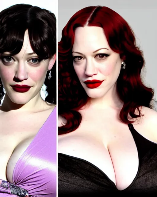 Image similar to kat dennings christina hendricks jennifer tilly, by gilbert hernandez, gorgeous beautiful, stunning, deviant, arrogant