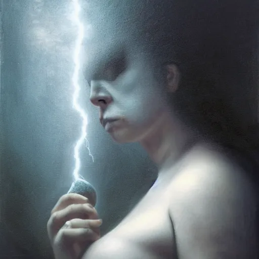 Prompt: portrait of big old sumoringer as despair from sandman looking at a hook, in a white cloudy void with empty framesfloating around her, venus of willendorf, by jeremy mann, by gregory crewdson, by bastien lecouffe deharme, sad face, black hair, white room, soft lightning, high detailed, 8 k