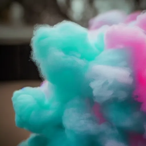 Prompt: blurry out of focus cotton candy