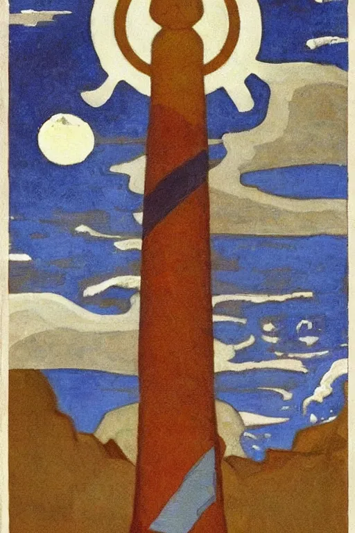 Image similar to thor, marvel, artwork by nicholas roerich,