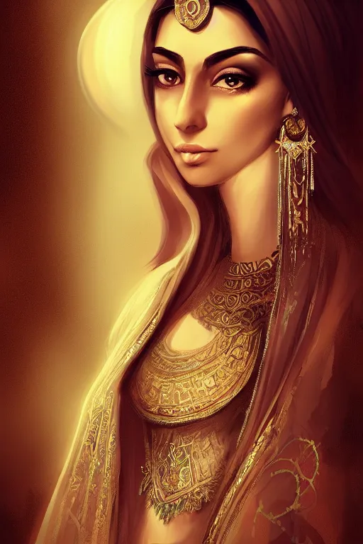 Image similar to Beautiful Portrait of a Persian Princess who is an architect, beautiful princess, architect, trending on artstation