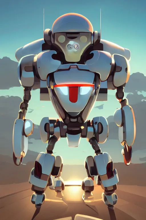 Image similar to metabots medabots medarotto medarot robot minimalist comics, behance hd by jesper ejsing, by rhads, makoto shinkai and lois van baarle, ilya kuvshinov, rossdraws global illumination ray tracing hdr radiating a glowing aura