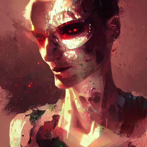 Image similar to evil ai, neuromancer, painted by stanley lau, painted by greg rutkowski, painted by stanley artgerm, digital art, trending on artstation