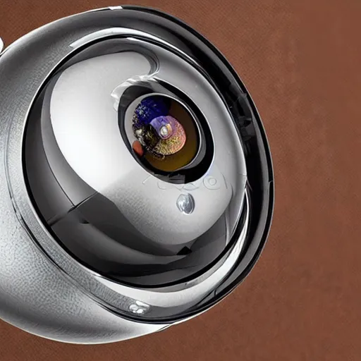 Image similar to An alien rings the door bell, fisheye camera, High quality, detailed