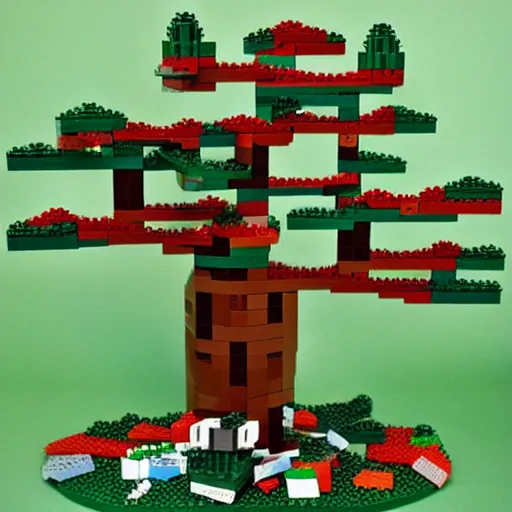 Prompt: alternative lego trees