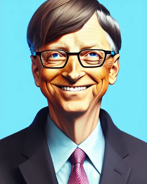 Bill Gates as a anime character