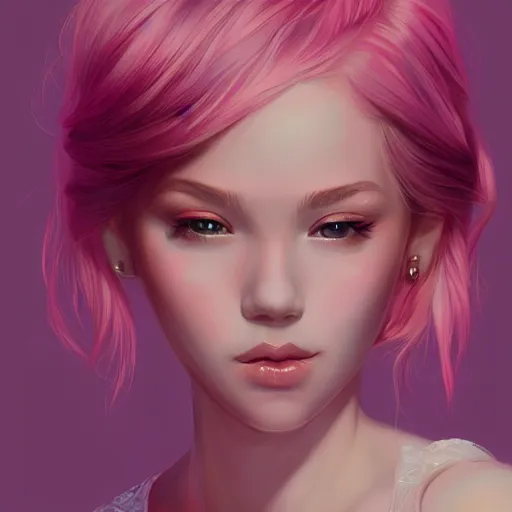 Prompt: teen girl, short pink hair, gorgeous, amazing, elegant, intricate, highly detailed, digital painting, artstation, concept art, sharp focus, illustration, art by Ross tran