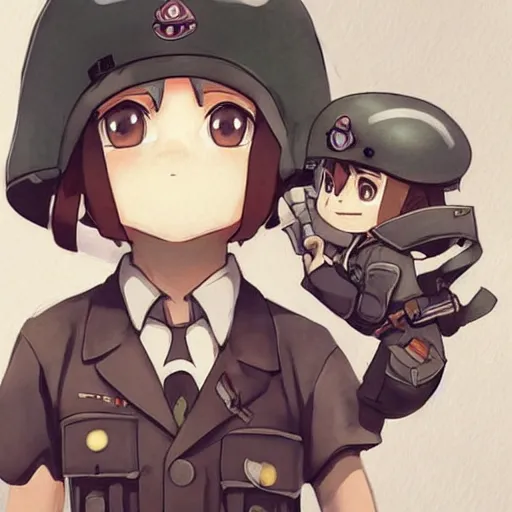 Prompt: beautiful little arian boy in nazi uniform. made in abyss art style, inspired by kris from deltarrune, cute detailed artwork, anatomically correct, soft details, ilya kuvshinov, reflection, perfect composition, portrait, illumination, digital art, detailed anime soft face, symmetrical face, western comic