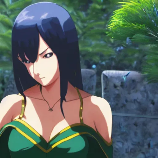 Image similar to highly detailed vfx portrait of nico robin, makoto shinkai