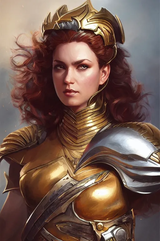 Image similar to amazon valkyrie athena, d & d, fantasy, portrait, highly detailed, headshot, digital painting, trending on artstation, concept art, sharp focus, illustration, art by artgerm and greg rutkowski and magali villeneuve