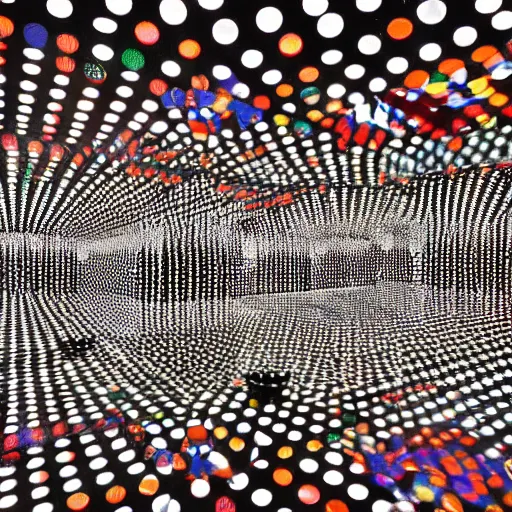 Image similar to yayoi kusama's infinity mirror rooms