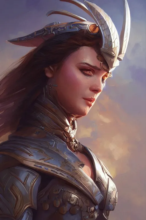 Image similar to amazon valkyrie athena, d & d, fantasy, portrait, highly detailed, headshot, digital painting, trending on artstation, concept art, sharp focus, illustration, art by artgerm and greg rutkowski and magali villeneuve