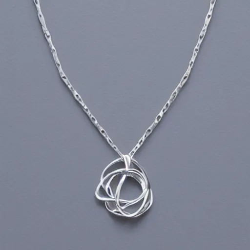 Image similar to sterling silver necklace, photo, artstation