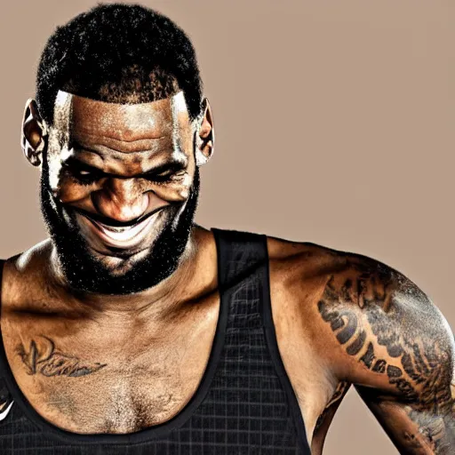 Prompt: lebron james with an afro
