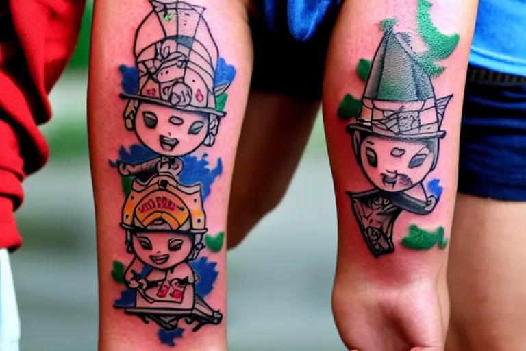 Image similar to thug life children tatoos