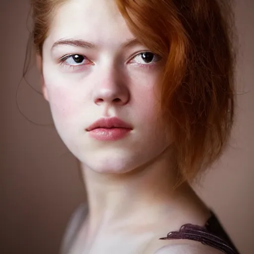 Image similar to a masterpiece portrait photo of a beautiful young woman who looks like a icelandic mary elizabeth winstead