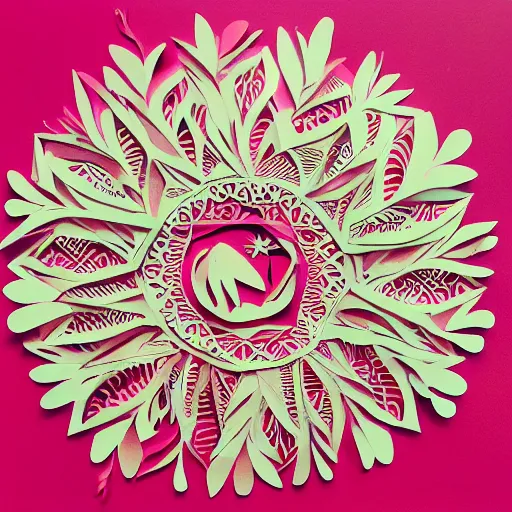 Image similar to cut paper sculpture of moana