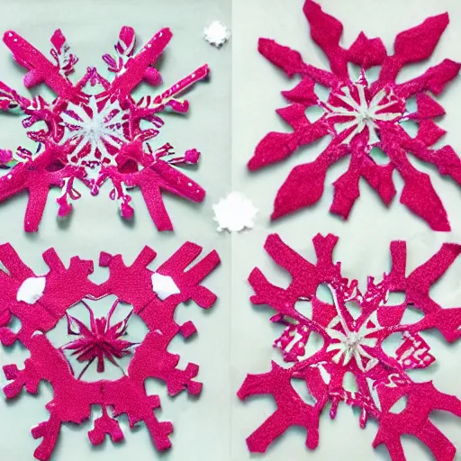 Prompt: silk snowflake with a pretty face in the middle a pretty face in the middle a pretty face in the middle