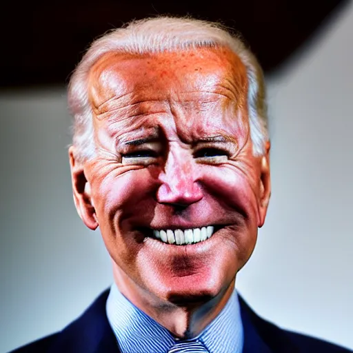 Image similar to closeup of joe biden with black rotten teeth, award winning photography, portrait