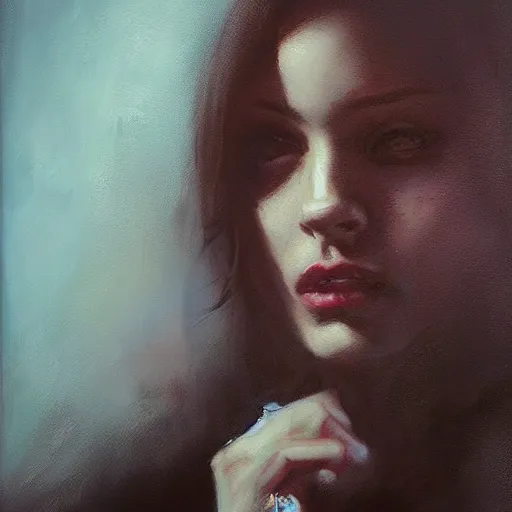 Image similar to portrait by Casey Baugh