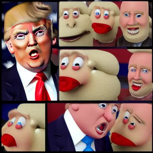 Prompt: Donald Trump in the style of Wallace and Gromit