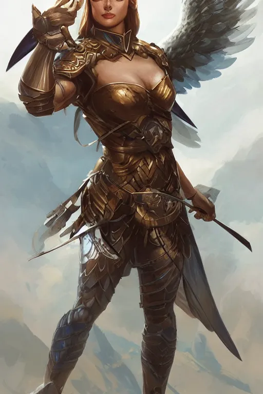 Image similar to amazon valkyrie athena, d & d, fantasy, portrait, highly detailed, headshot, digital painting, trending on artstation, concept art, sharp focus, illustration, art by artgerm and greg rutkowski and magali villeneuve