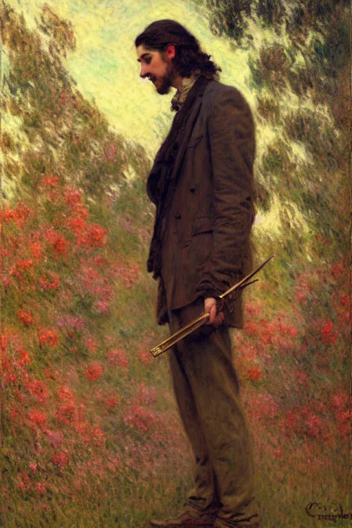 Image similar to hozier, painting by gaston bussiere, craig mullins, j. c. leyendecker, claude monet