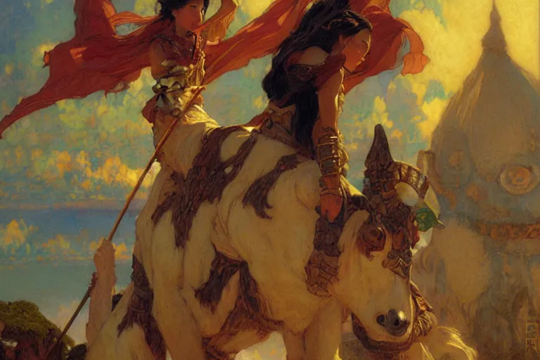 Image similar to tales of earthsea, painting by gaston bussiere, craig mullins, j. c. leyendecker, tom of finland