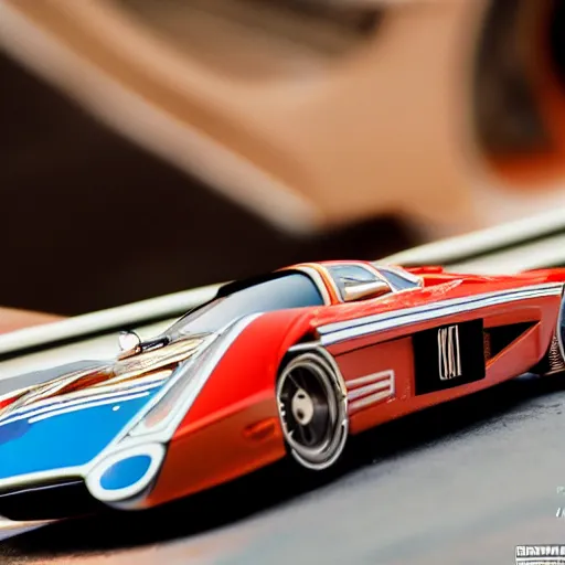 Image similar to 3 5 mm photo of marcello gandini design car like hot wheels model, monaco background, epic cinematic