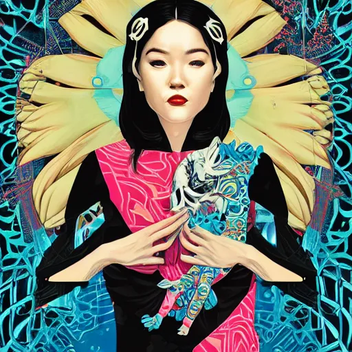 Prompt: Tristan Eaton, victo ngai, artgerm, Rhino warrior