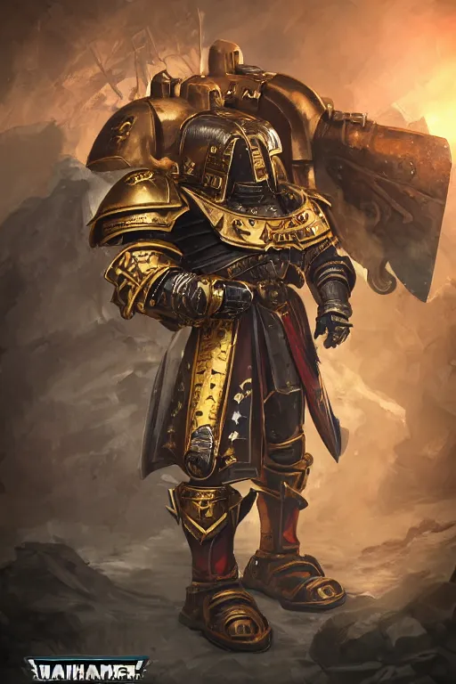 Image similar to armor portrait heros warhammer 4 0 k horus heresy fanart - the primarchs emperor by johannes helgeson animated with vfx concept artist & illustrator global illumination ray tracing hdr fanart arstation zbrush central hardmesh 8 k octane renderer comics stylized